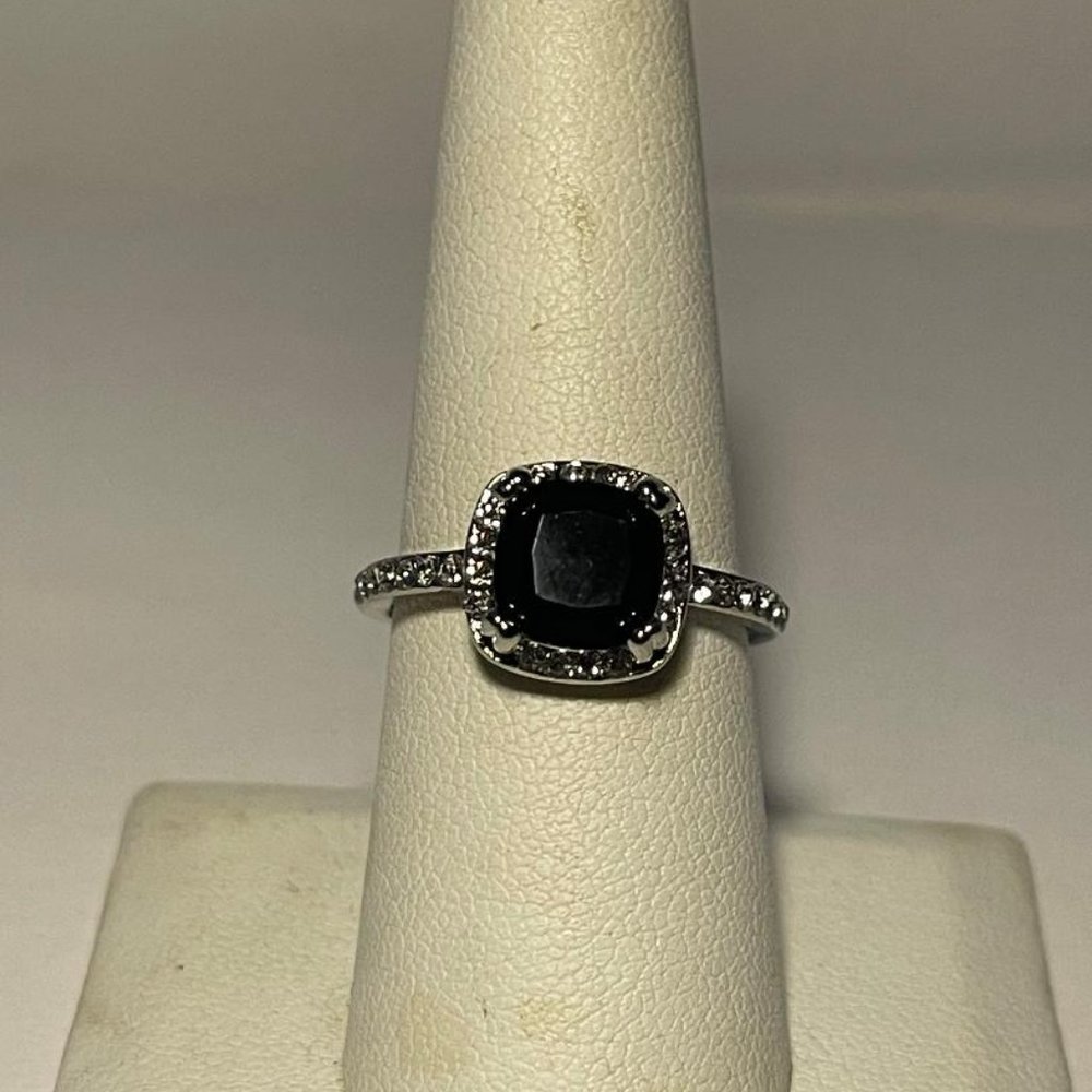 Sapphire and CZ Fashion Ring SZ 8